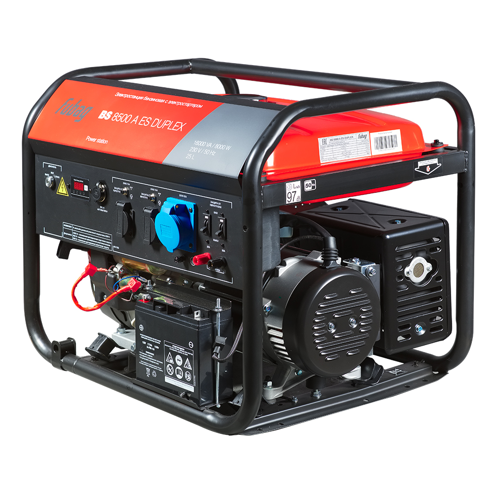 Генератор бензиновый FUBAG BS 8500 A ES DUPLEX с электростартером и коннектором автоматики - фото2