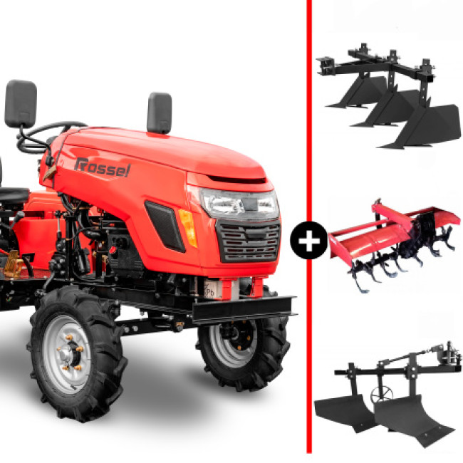 Минитрактор Rossel XT-152D в комплекте с навесным оборудованием Минитрактор Rossel XT-152D в комплекте с навесным оборудованием