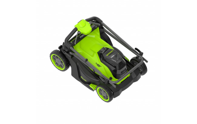 Аккумуляторная газонокосилка Greenworks GD24X2LM411 2x24В (в комплекте АКБ 4А/ч x 2 + ЗУ на 2 слота)