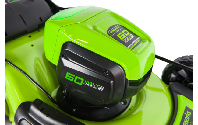 Аккумуляторная газонокосилка Greenworks GD60LM46HP 60В (в комплекте АКБ 4А/ч + ЗУ)