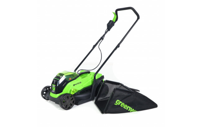 Аккумуляторная газонокосилка Greenworks GD24LM33K2 24В (в комплекте АКБ 2А/ч + ЗУ)