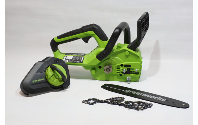 Пила цепная аккумуляторная Greenworks G24CS25K2 24В (в комплекте АКБ 2А/ч + ЗУ)