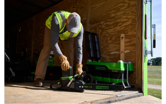 Пила цепная аккумуляторная Greenworks GD82CS51K5 82В (в комплекте АКБ 5А/ч + ЗУ)