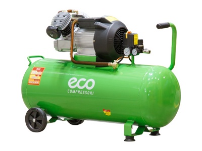 Компрессор ECO AE-1005-3 (440 л/мин, 8 атм, коаксиальный, масляный, ресив. 100 л, 220 В, 2.20 кВт) - фото