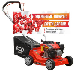 Газонокосилка бензиновая ECO LG-435 уцененный (0901823832) (3.5 л.с., шир. 40 см, ручной привод, пластик. корпус, травосборник 40 л) (LG-435-у) - фото