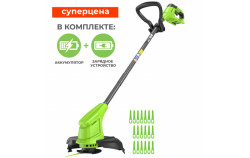 Триммер аккумуляторный GreenWorks G24LT25K2 - фото