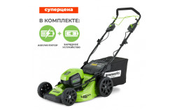 Аккумуляторная газонокосилка Greenworks GD60LM46SPK4 60В - фото