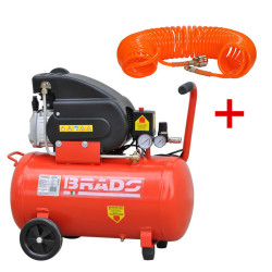 АКЦИЯ! Воздушный компрессор BRADO AR50B + Шланг SKIPER PH02 10м Артикул: BAR50B.00+SPH02.00 - фото