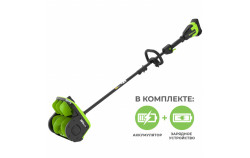 Снегоуборщик-снеголопата с регулируемым направлением Greenworks GD40SS2K4 40В (в комплекте АКБ 4А/ч + ЗУ) - фото