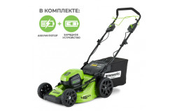 Аккумуляторная газонокосилка Greenworks GD60LM46SPK4 60В (в комплекте АКБ 4А/ч + ЗУ) - фото