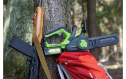 Пила цепная аккумуляторная Greenworks G24CS25K4 24В (в комплекте АКБ 4А/ч + ЗУ) - фото2