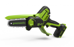 Мини-пила цепная аккумуляторная Greenworks G24CSMNX 24В - фото