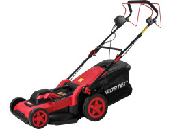 Газонокосилка электрическая WORTEX LM 4221 2000 Вт, шир.46 см, самоход. арт.3351998909 (выс. 25-75 мм, травосборник 55 л, мульчир-е, бок.выброс) - фото