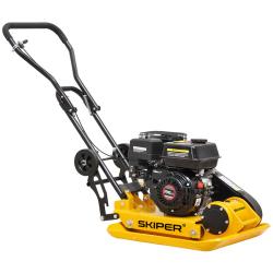 Виброплита (вибротрамбовка) Skiper С-140 (LC200F, 6.5л.с., плита 58х50см., 25кН, 32м/мин, колёса) - фото