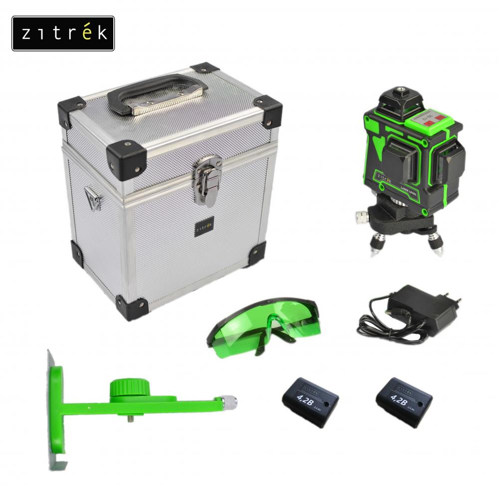 Уровень лазерный самовыравнивающийся Zitrek LL12-GL-2Li-MC зеленый луч - фото
