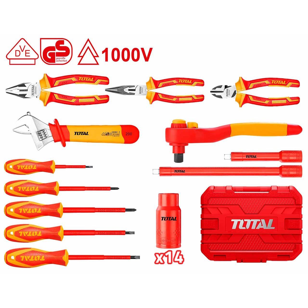 Набор инструментов диэлектрических TOTAL THKITH2601 (26 предметов) - фото2