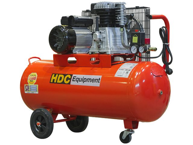 Компрессор HDC HD-A102 (540 л/мин, 10 атм, поршневой, масляный)